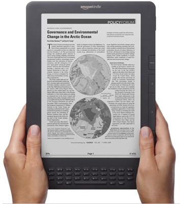 The original Amazon Kindle DX in 2010