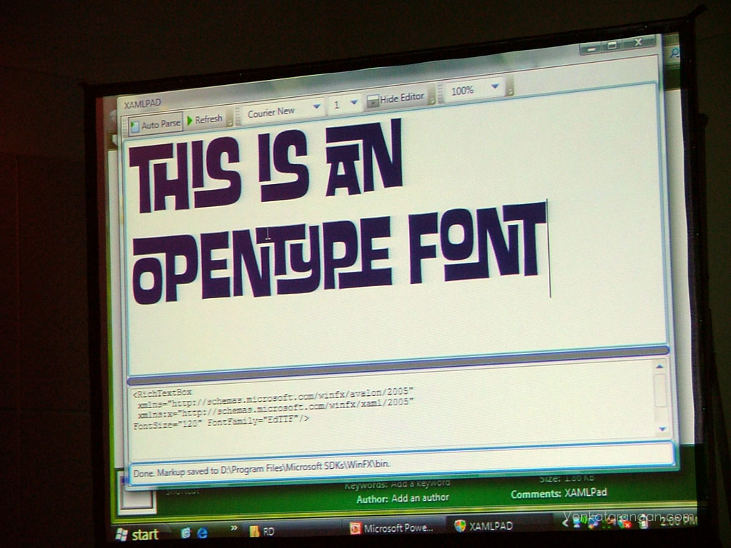 Windows Vista OpenType Font Support