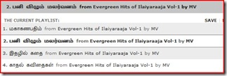 Tamil songs playlist listing in Zune