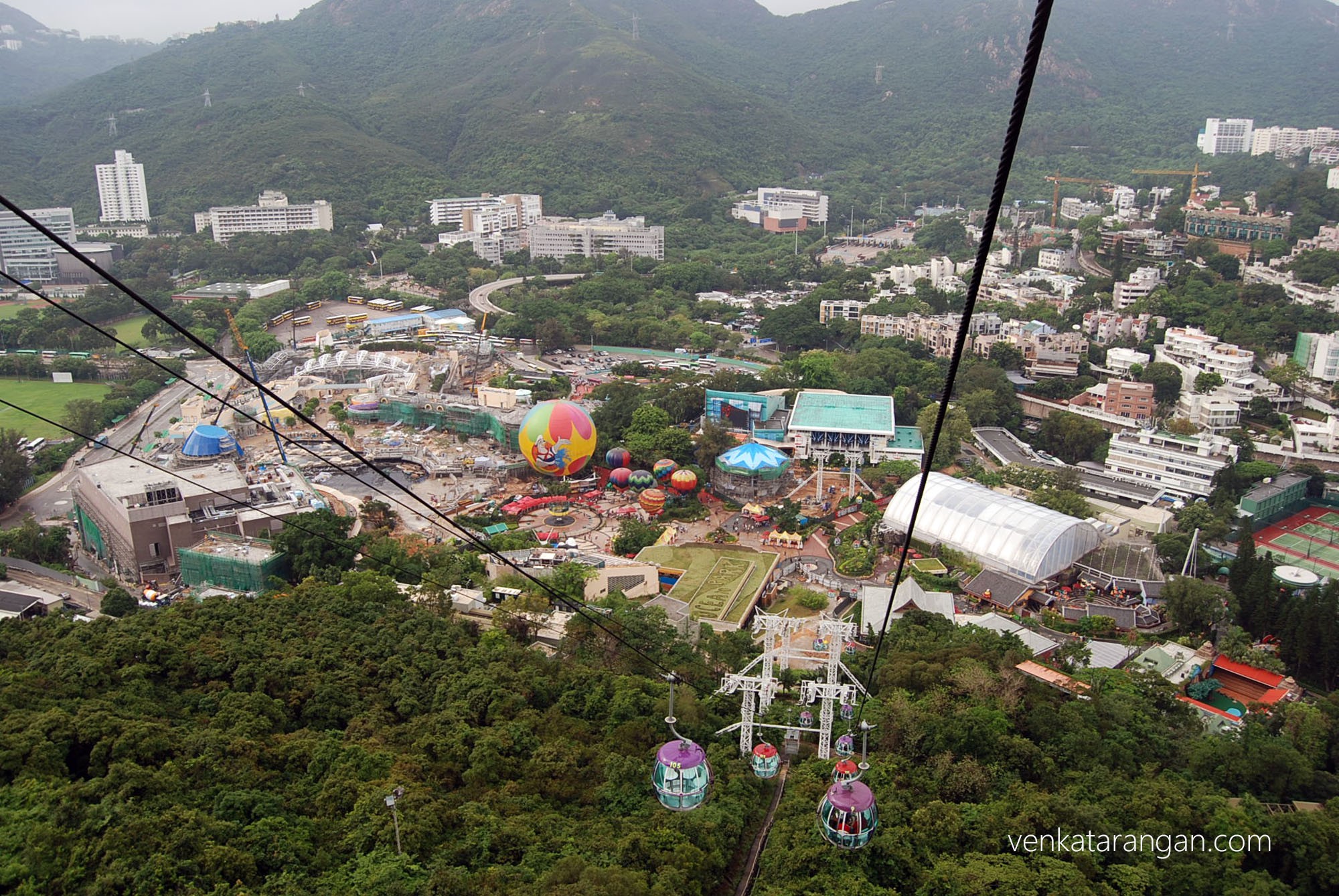 View from top of the entire ocean park below