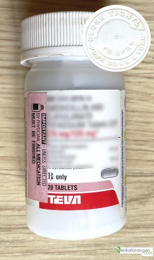 Medicine pill bottles in the USA which prevent accidental access by kids with instructions to push down and turn to open 