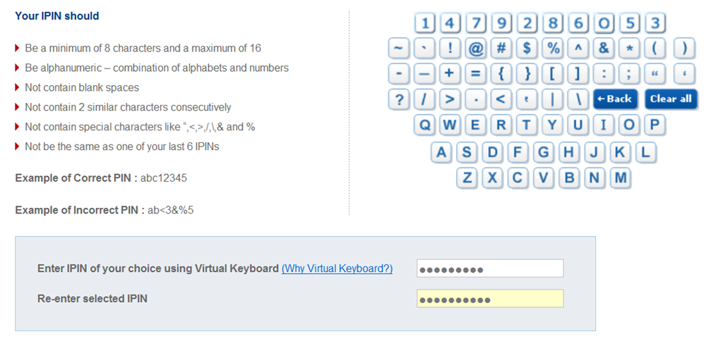 Citibank Virtual Keyboard-Bad UI Example