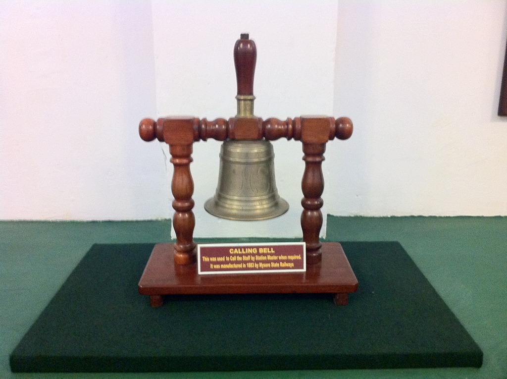 Calling bell to call station master - Bangalore City Station Museum