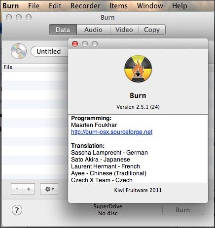 Burn Disc Imaging for Mac OS