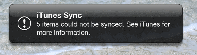 iTunes Sync Error