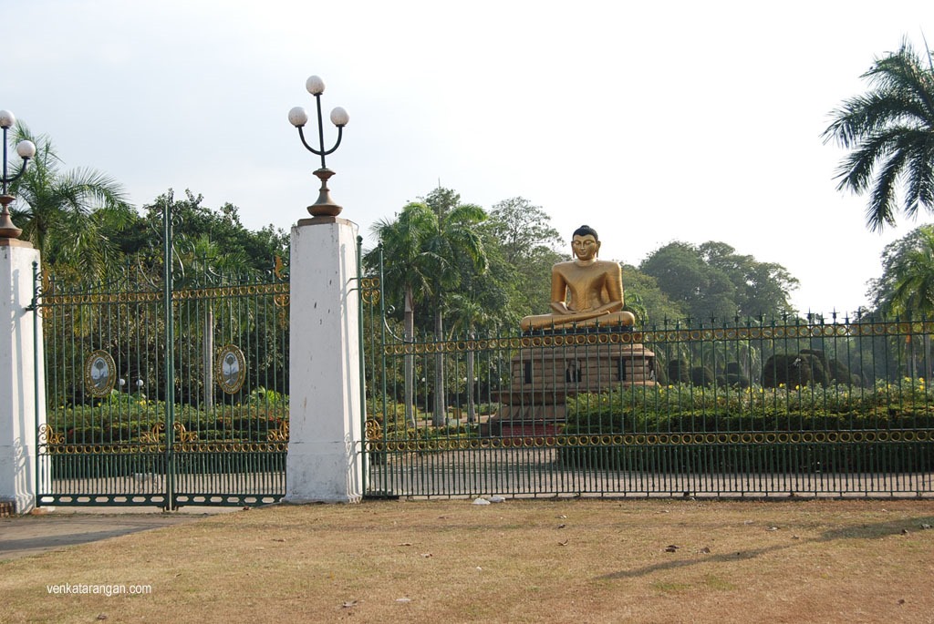 Lord Buddha statue in front of Viharamahadevi Park, Colombo, Sri Lanka