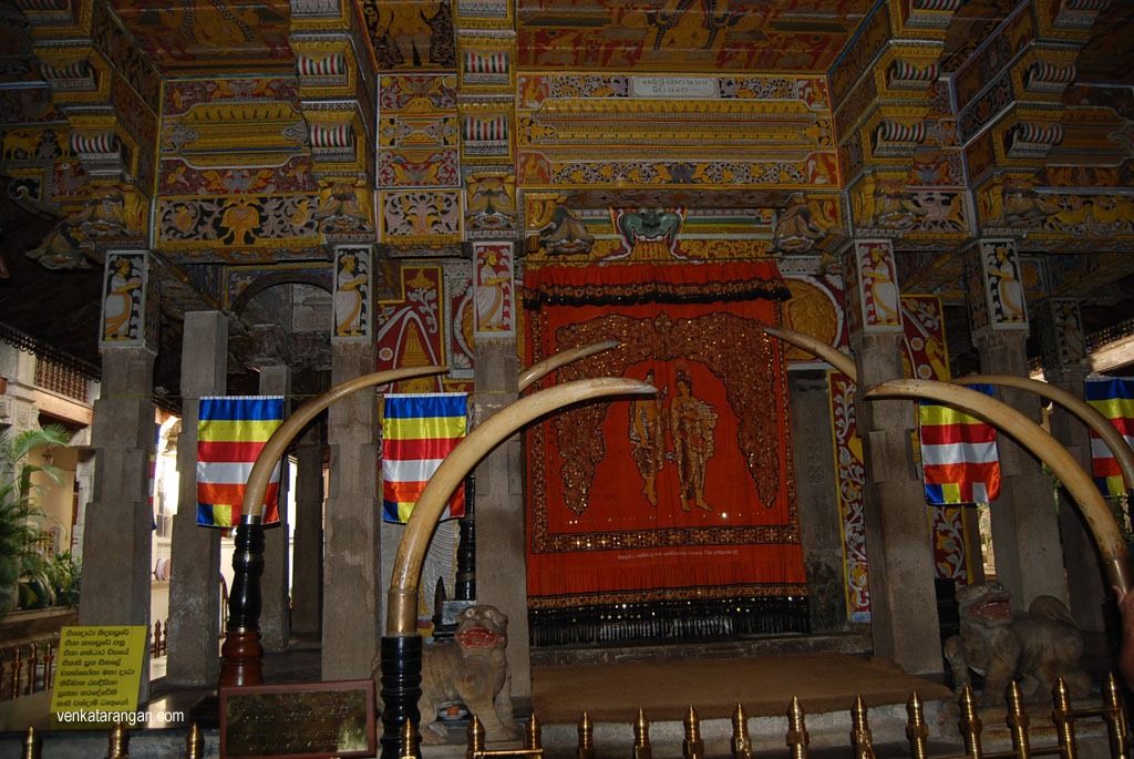 The sanctum sanctorum at the Temple of the Tooth Relic, Kandy