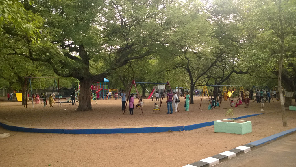 Children's playing in Guindy National Park in August 2014