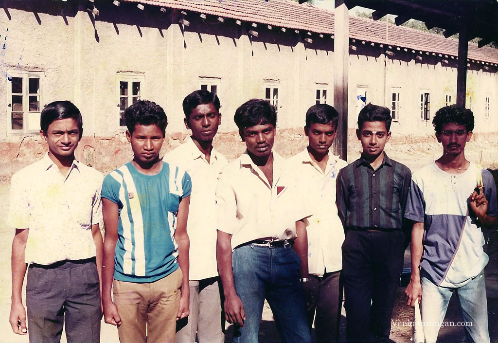 Taken during the NCC Annual Camp I went in 1988-89. I am the first from left, Mahesh (my friend) is second from Right.