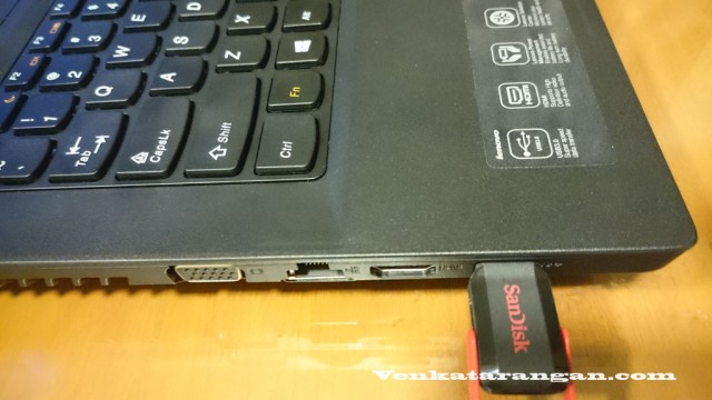 Keyboard and Ports in the Lenovo free Laptops to Tamil Nadu students