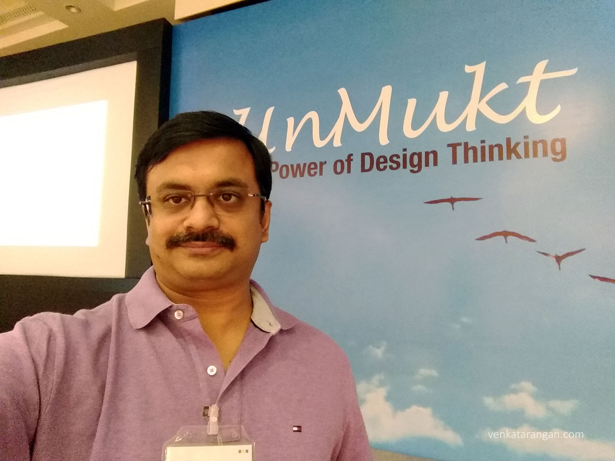Venkatarangan attending the UnMukt, Power of Design Thinking programme