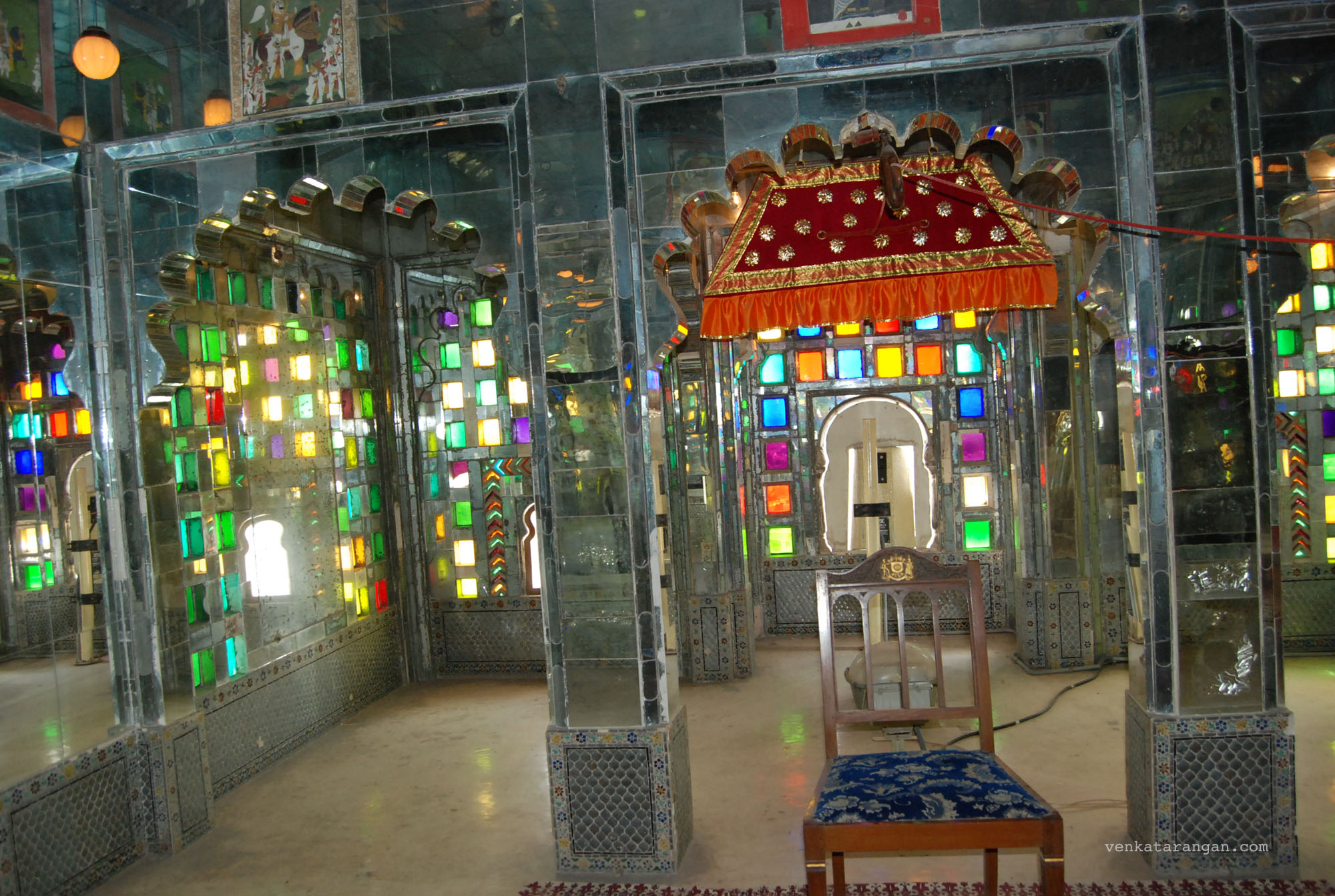 Glass work in City Palace