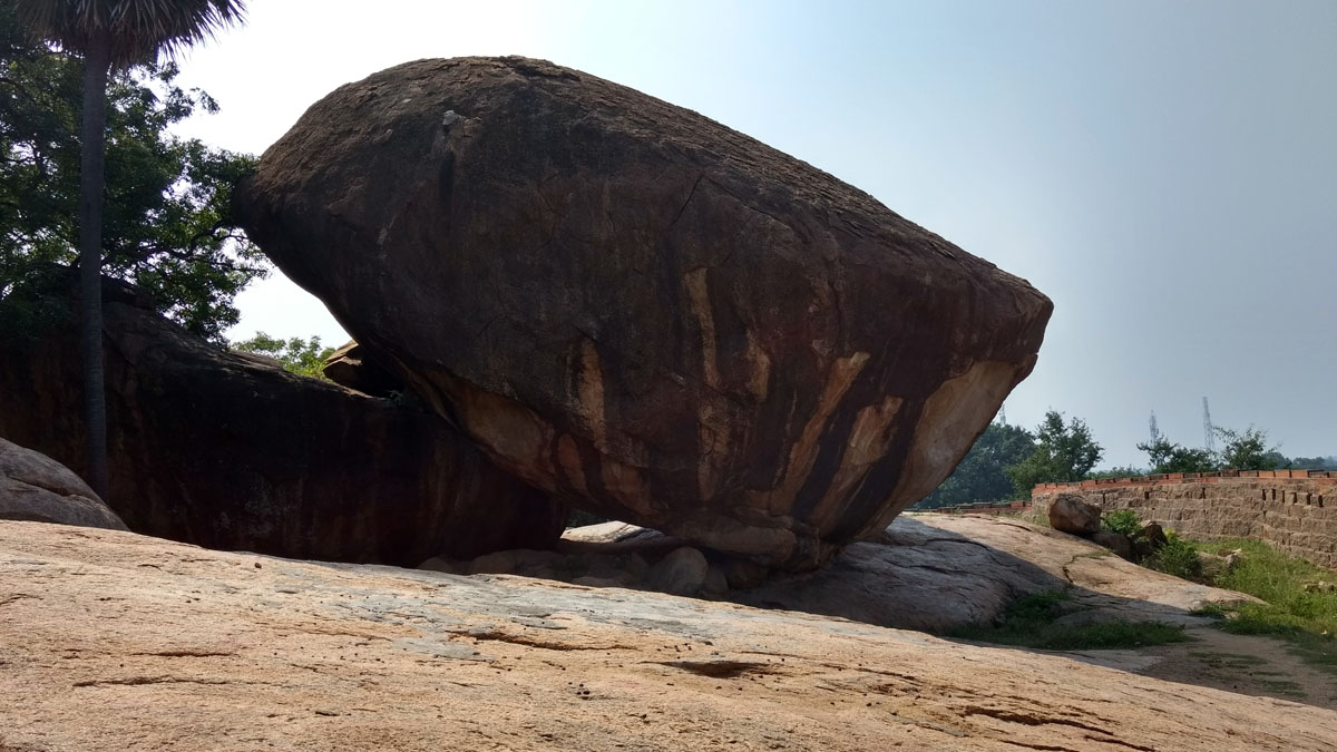 A big rock standing