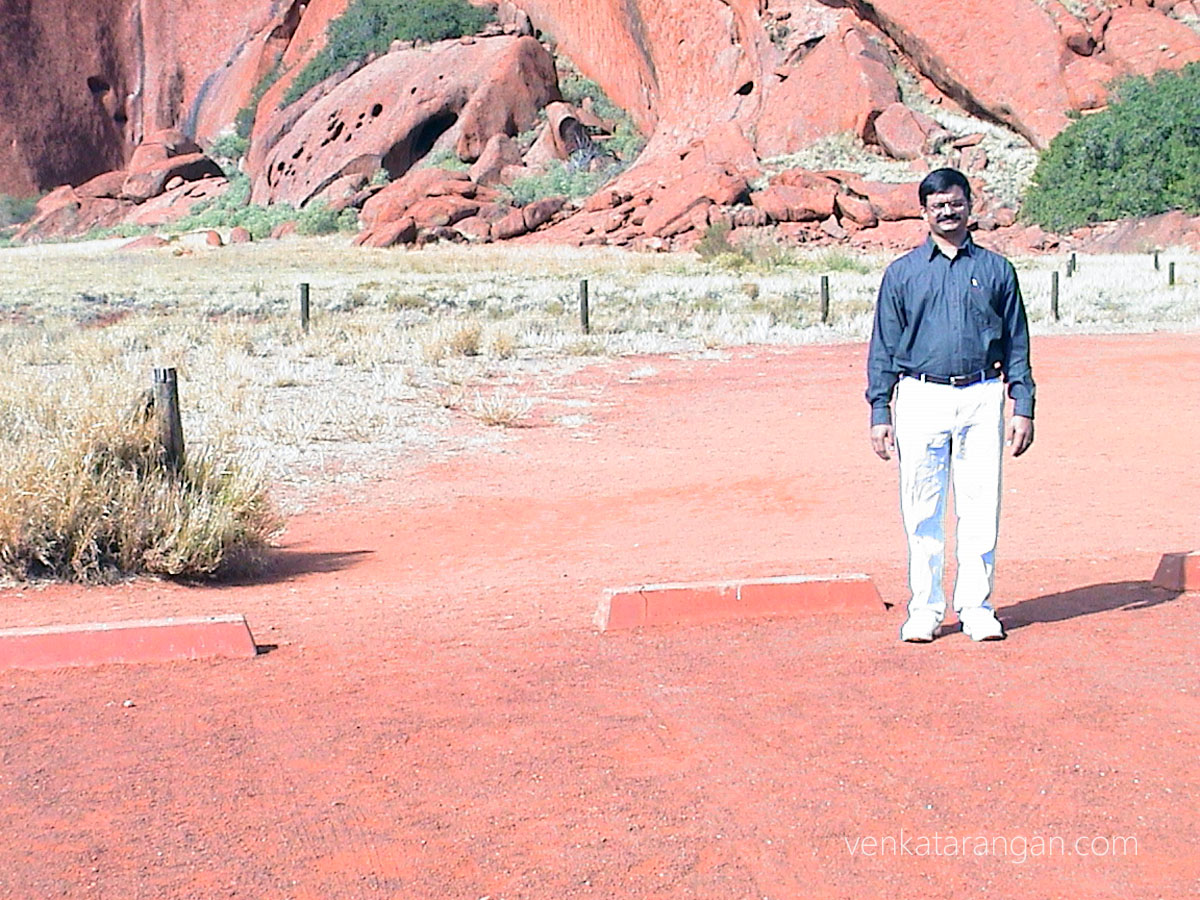 (June 2002) Near the base of Uluru rock