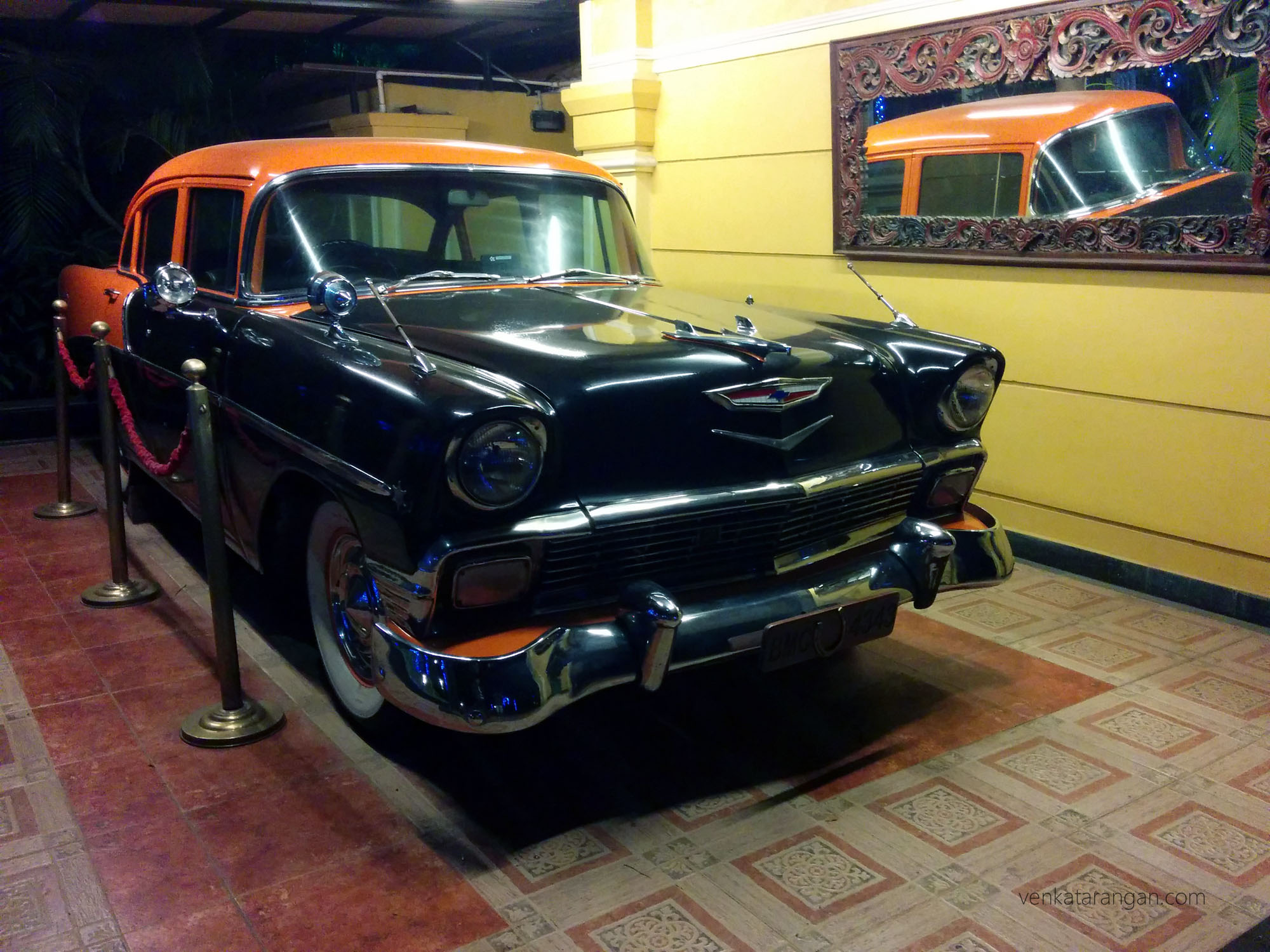 Mayfair Lagoon - An antique chevy on display