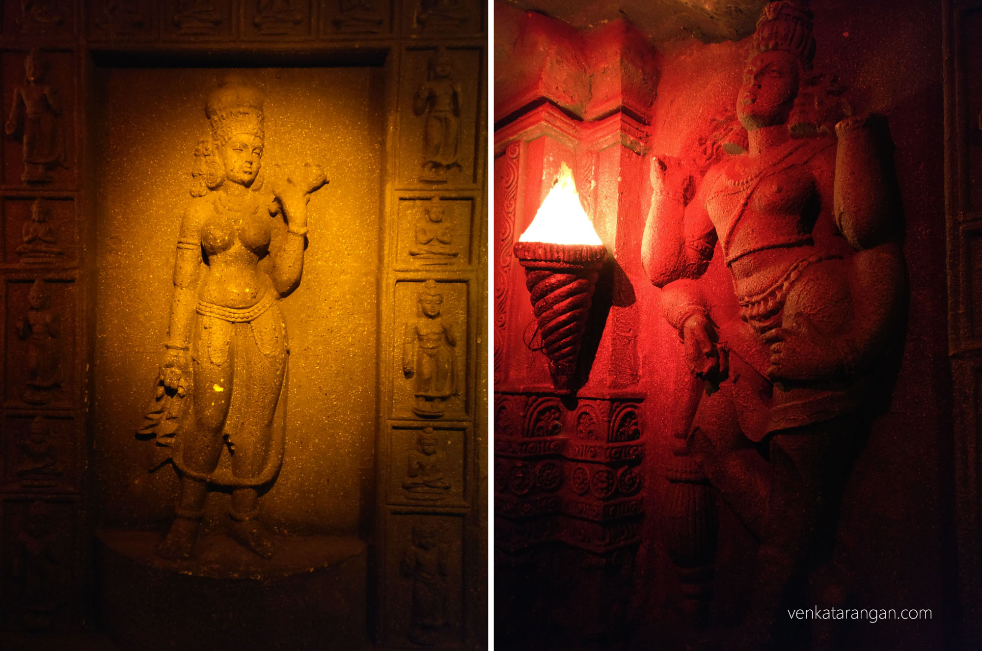 Ramoji Film city - Stone carvings of Kripalu caves tastefully replicated