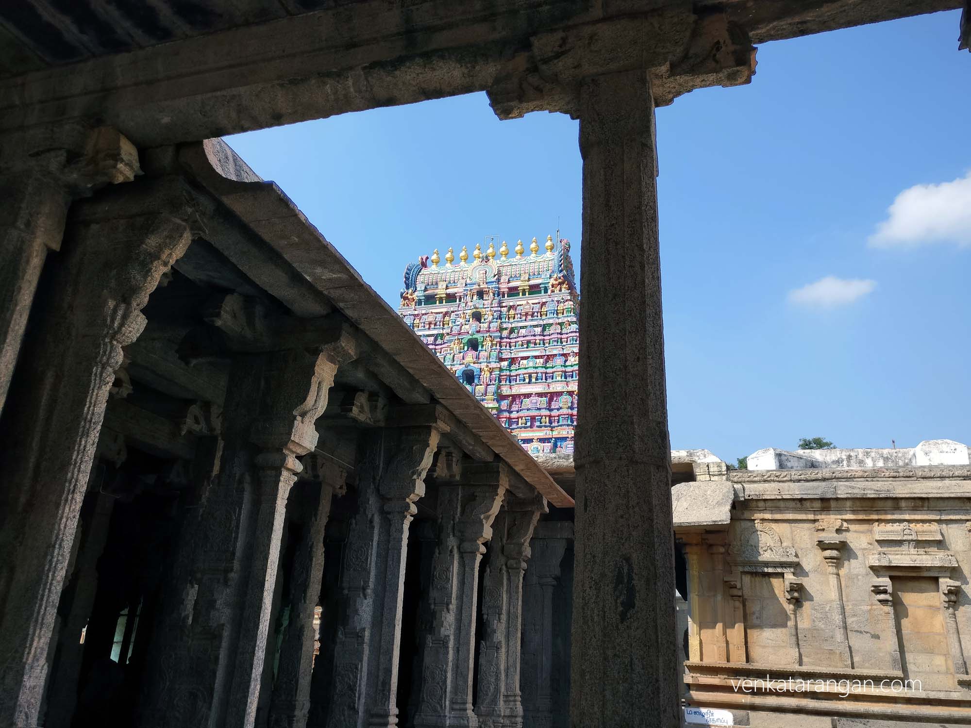 View from the inside of the gopuram, Srimushnam