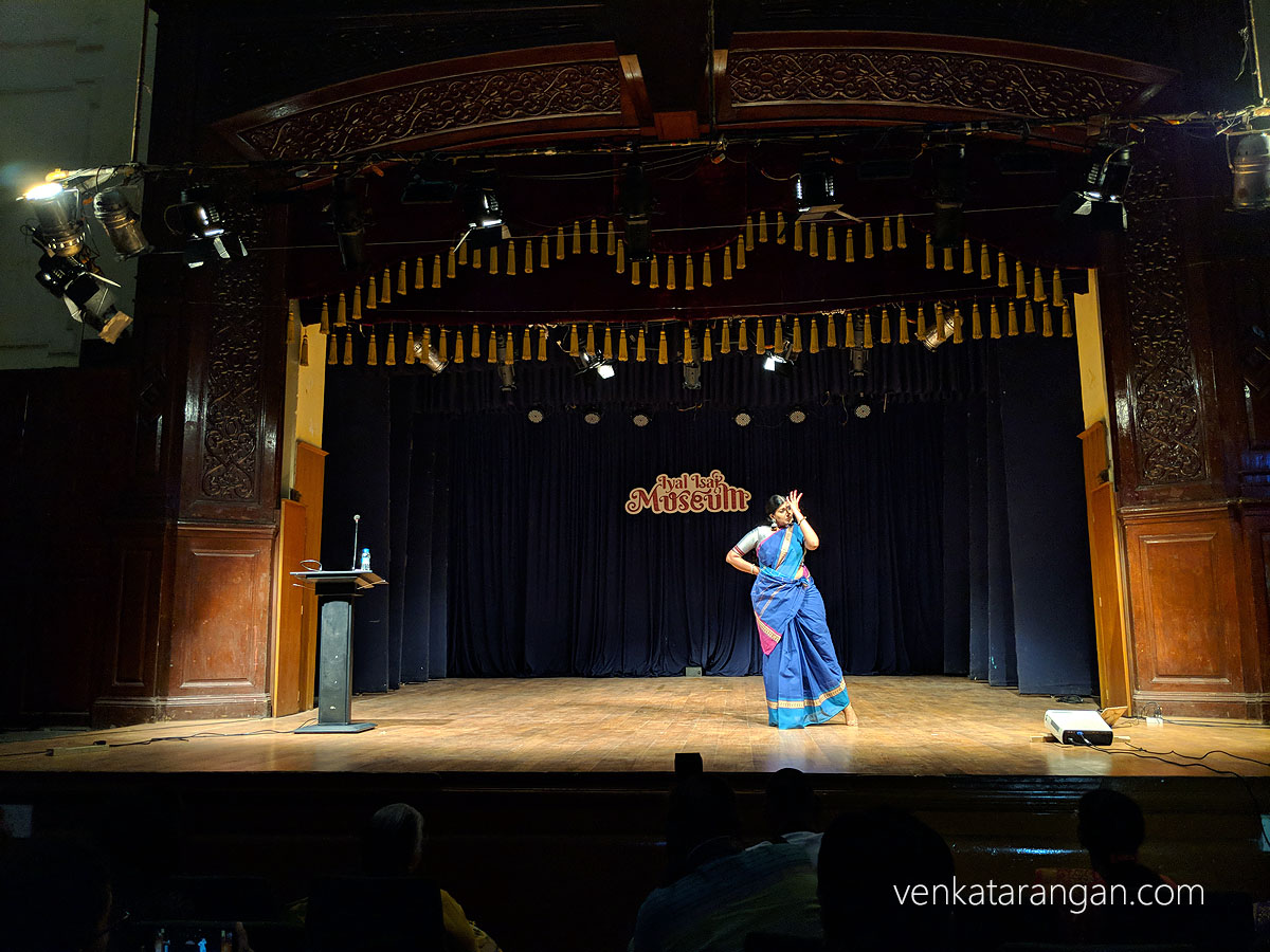Dr Swanamalya Ganesh performing for a 17/18th Century English song on Tamil Dance