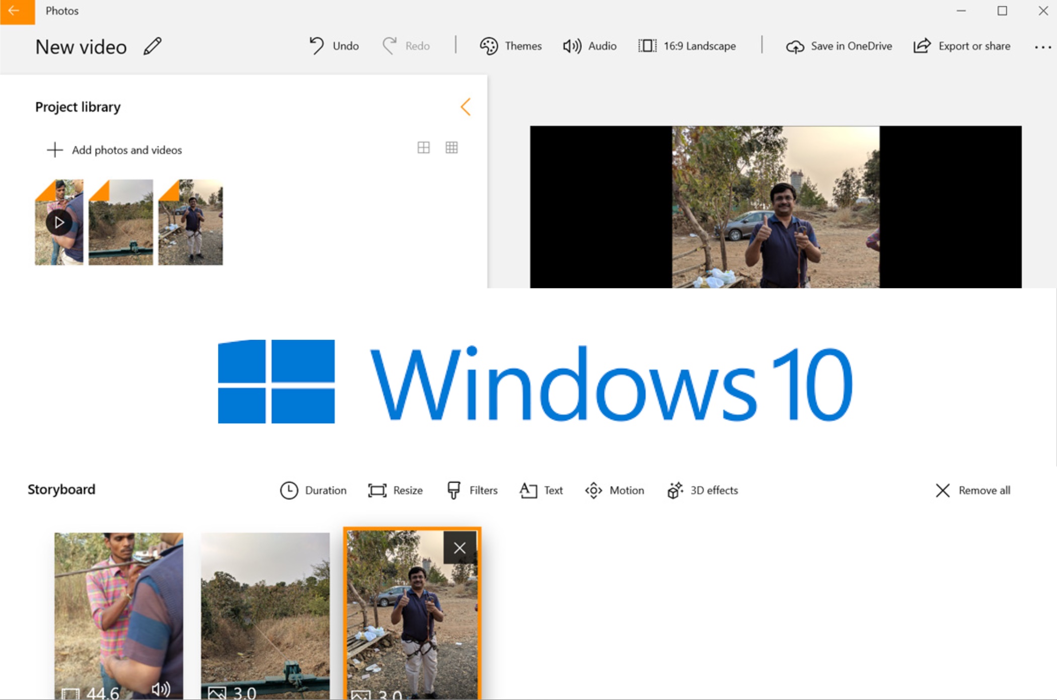 Video Editing for free in Windows 10