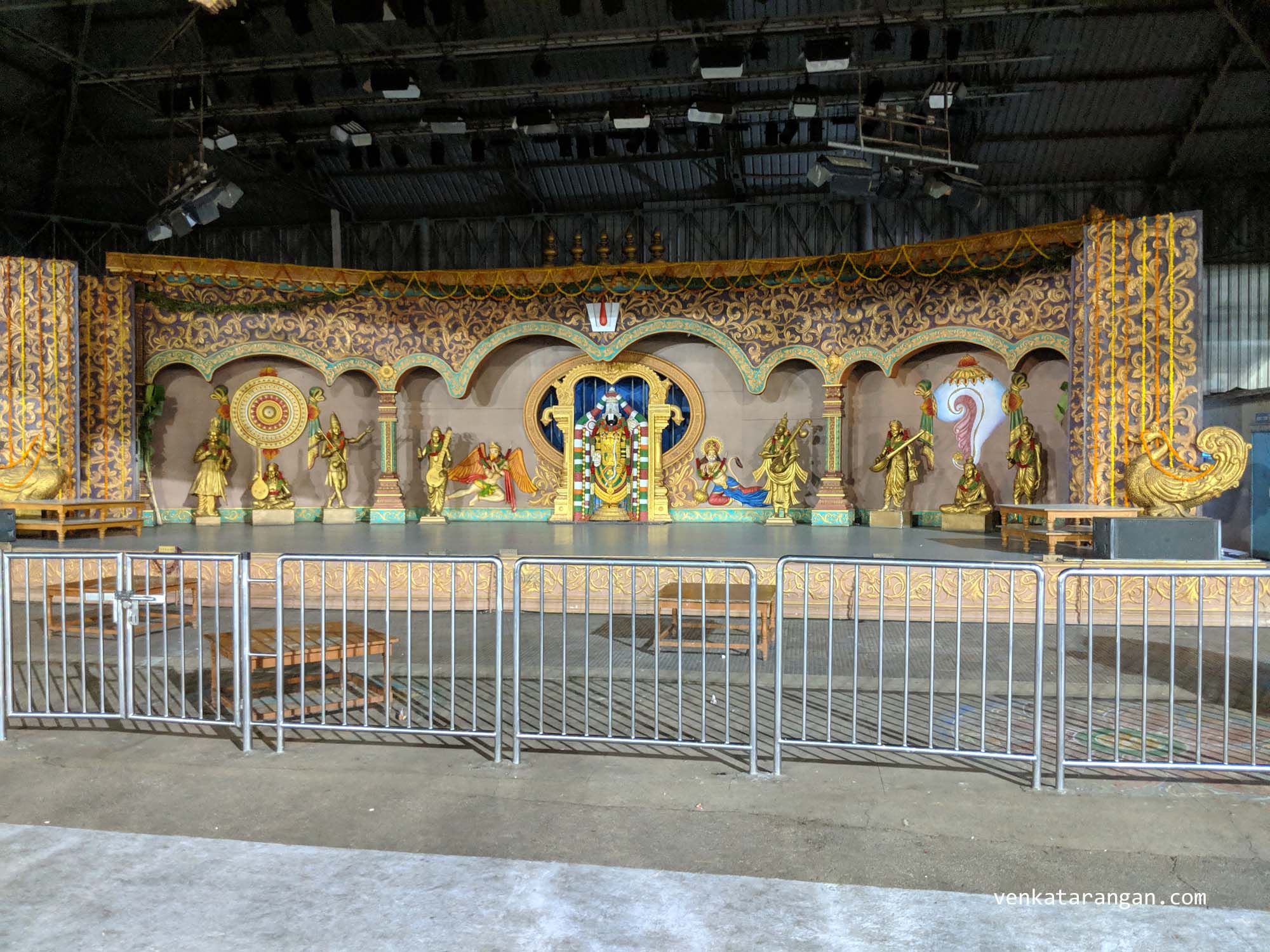 The stage where musical and dance performances happen every day which are broadcast on TTD TV