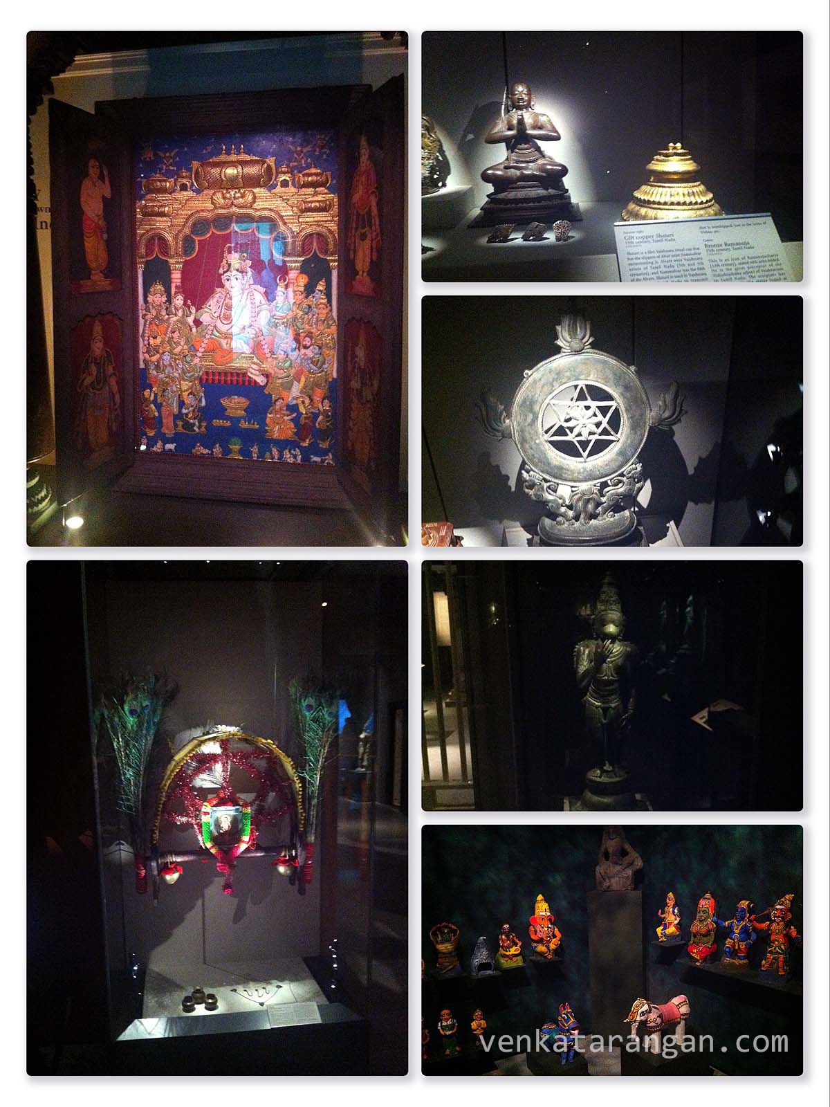 Display of paintings and models of various Hindu Gods and Symbols.