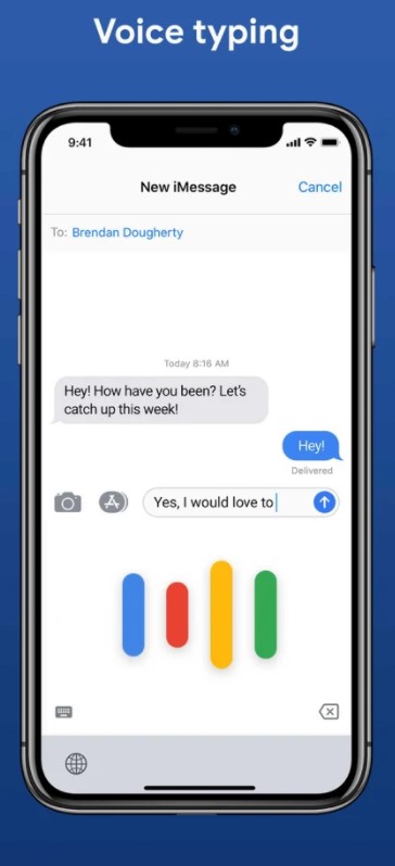 GBoard voice typing in iOS