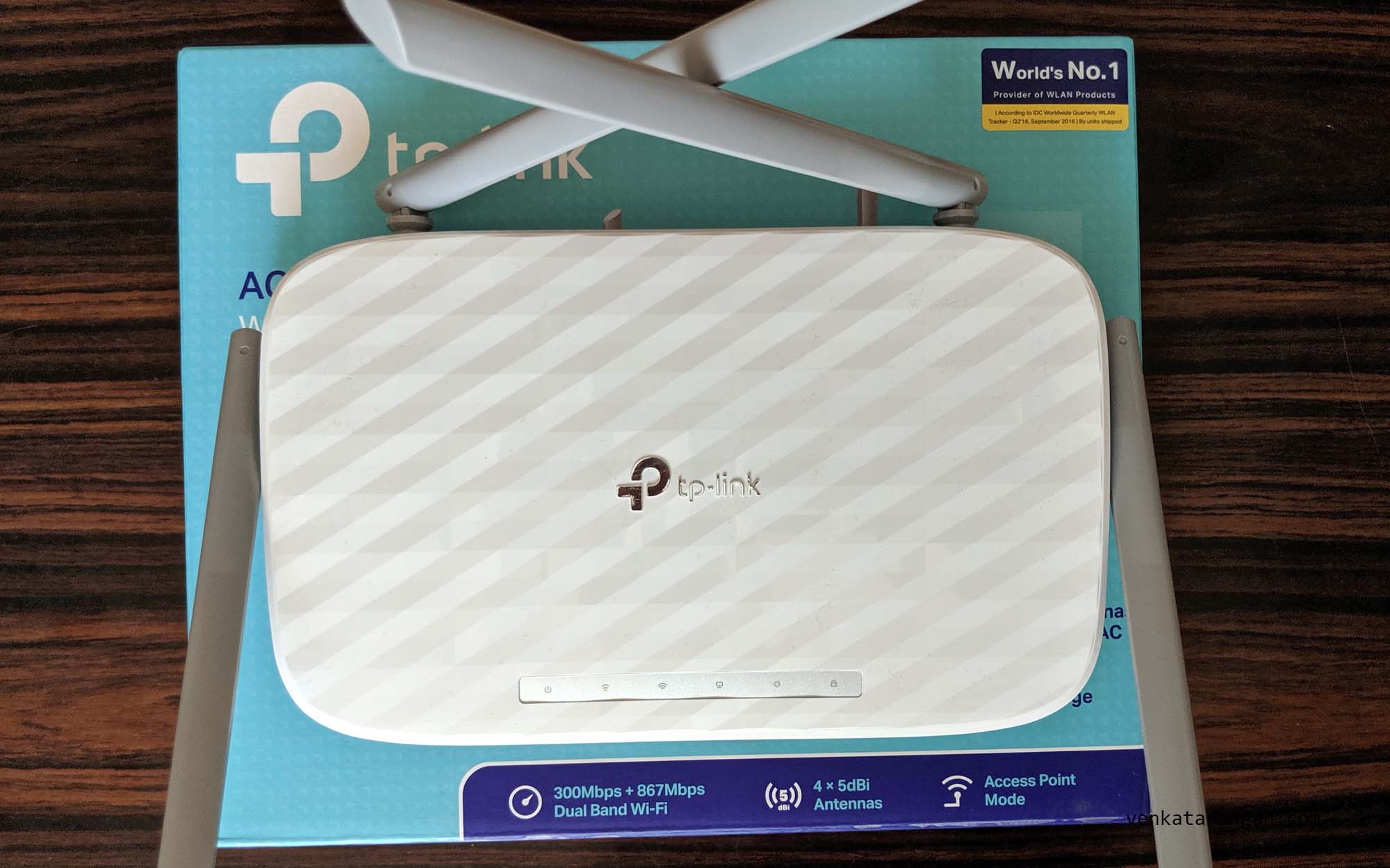 (Top View) TP-Link AC1200 Dual Band Wireless Router
