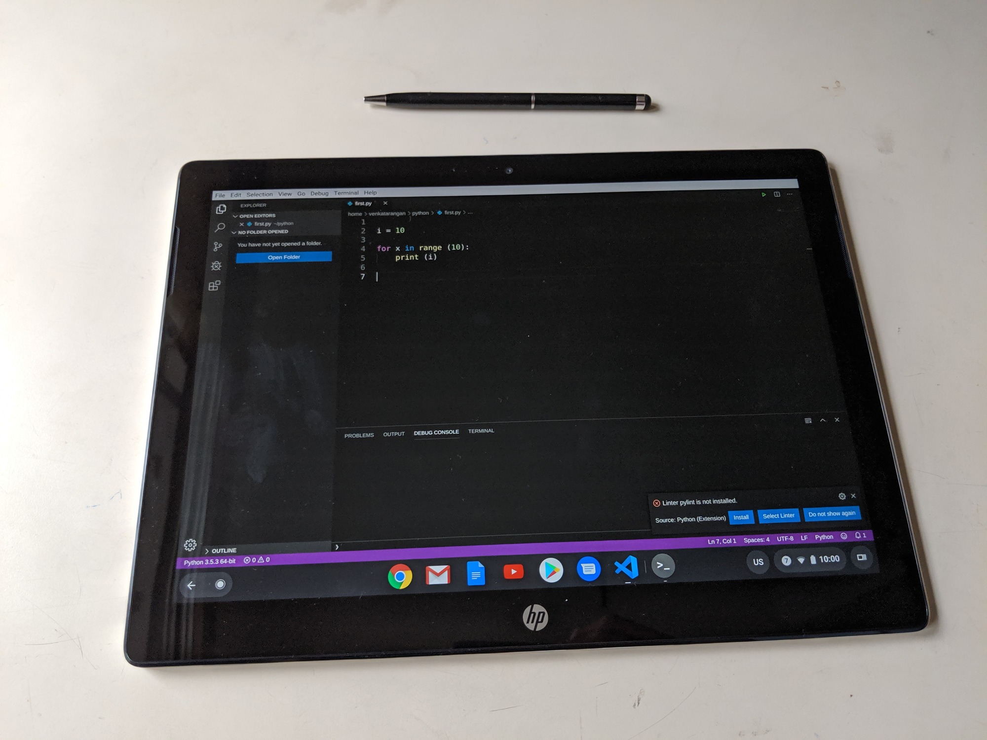best text editor for python on chromebook