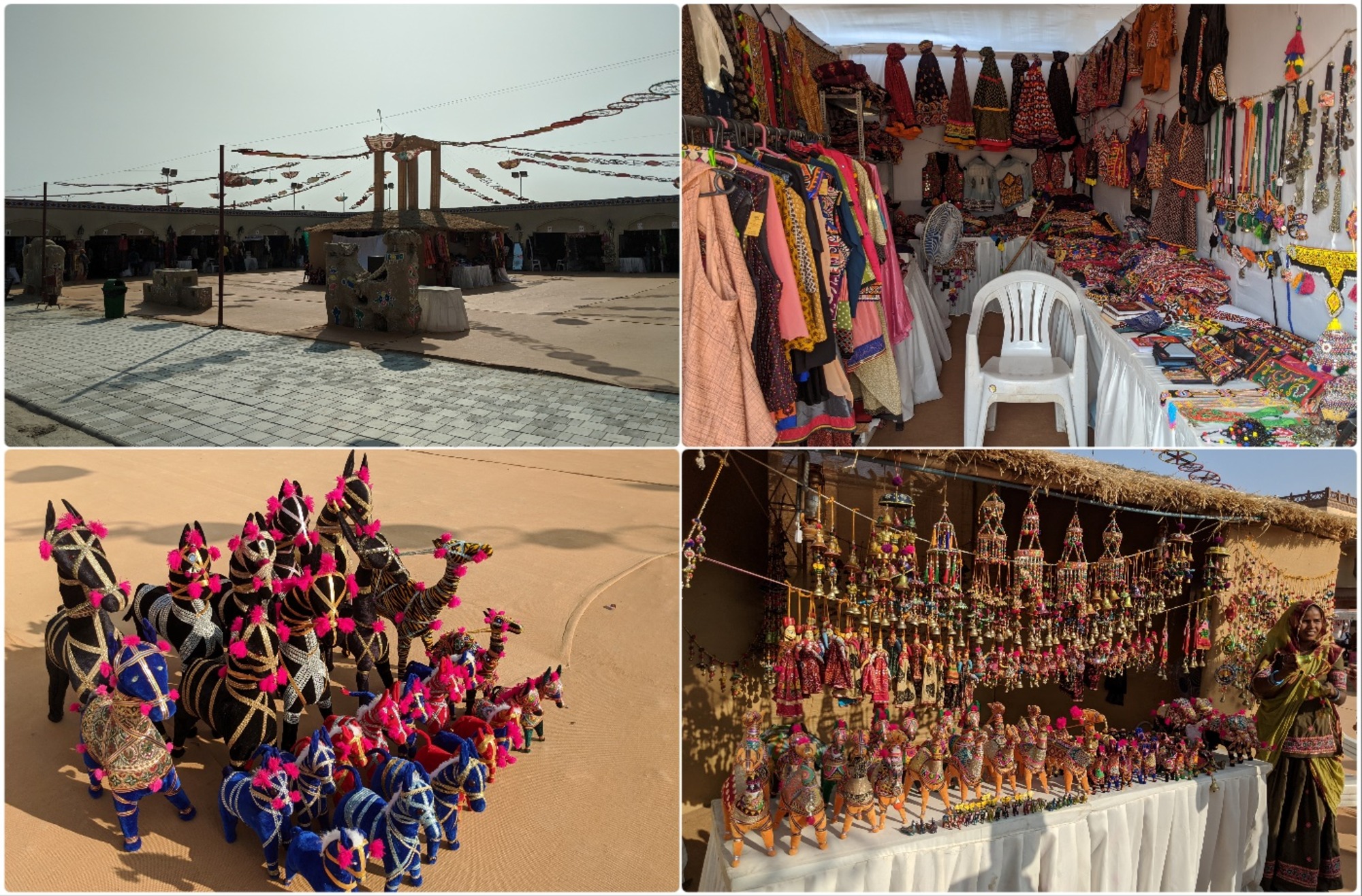 Haat (market) selling locally made textile and handicraft items