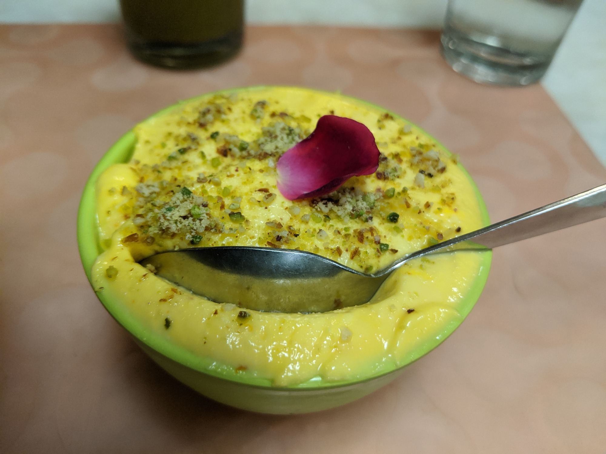 Shrikhand is an Indian sweet dish made of strained curd