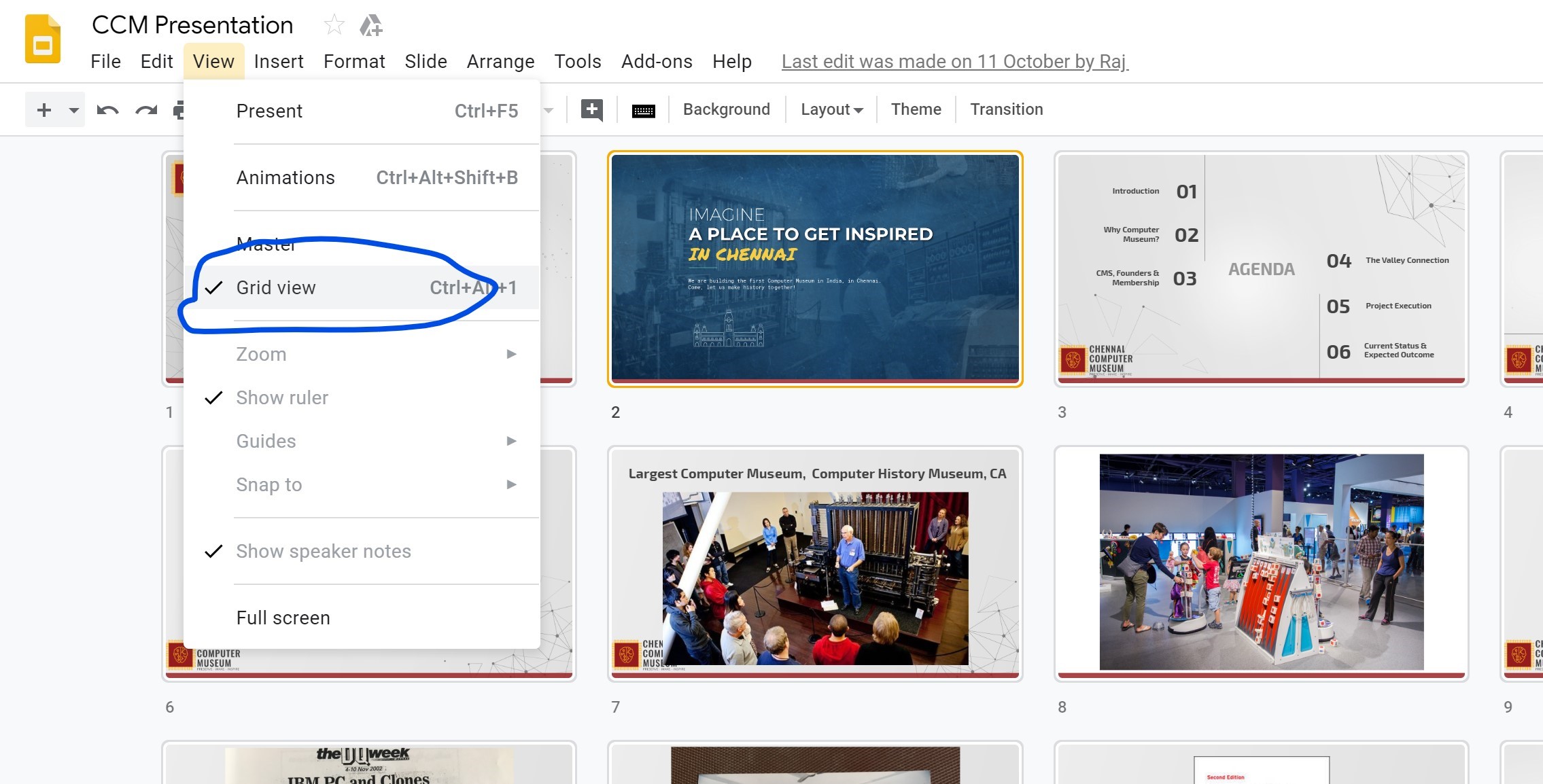 Google Slides has a similar feature. Select View->Grid View from the menu.