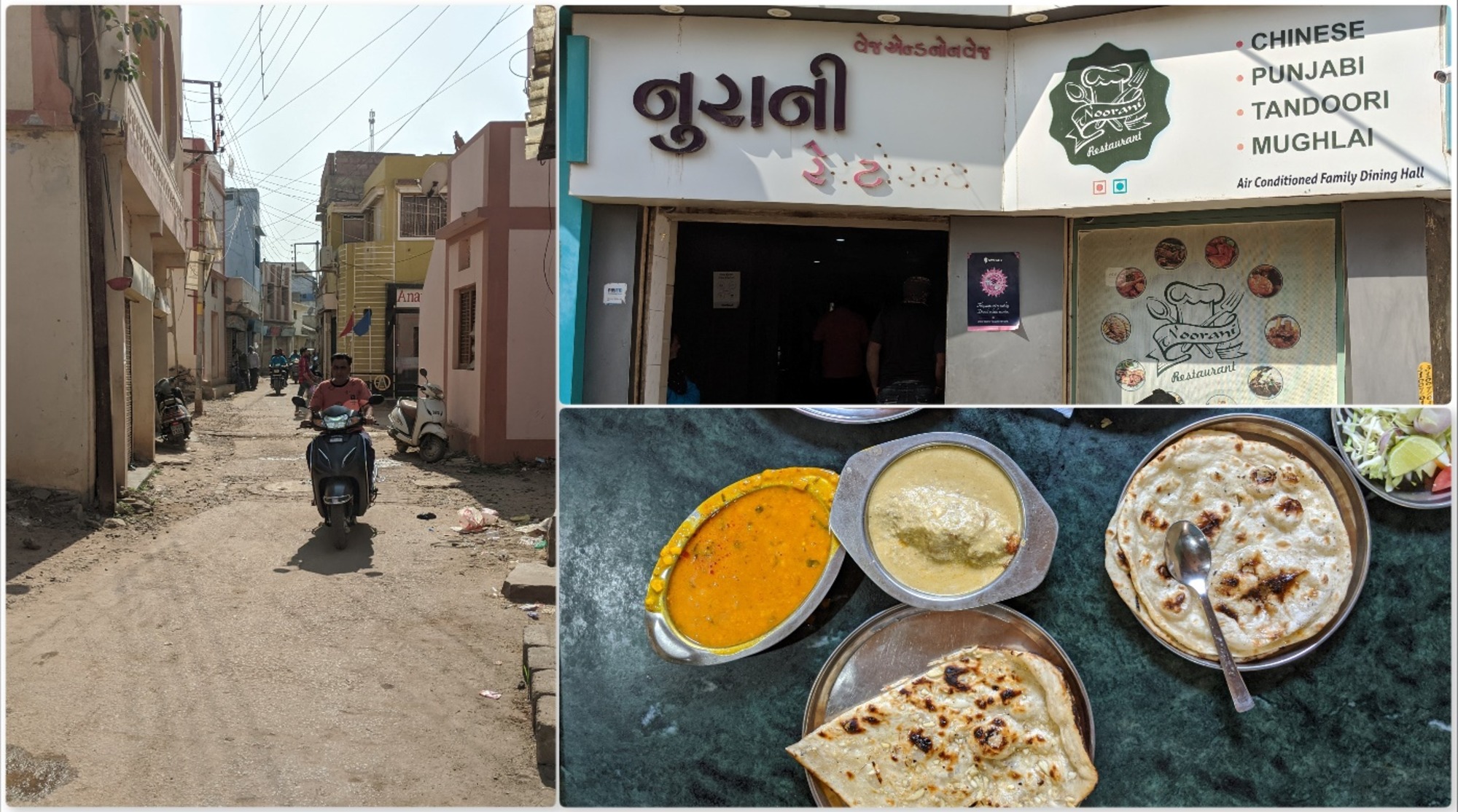 Norani Restaurant, Danda Bazar Khatri Chowk, Bhuj - Garlic Naan, Malai kofta, Dhal