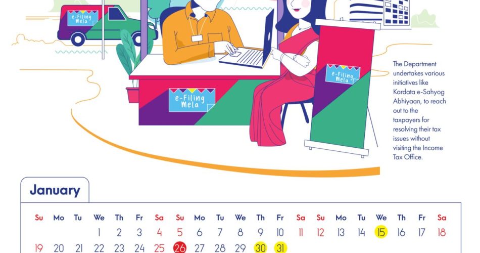 Calendar 2020 by India Income Tax Department