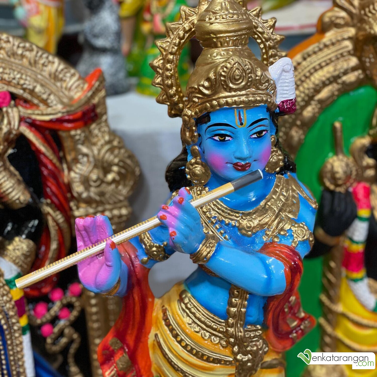 God Krishna with a flute