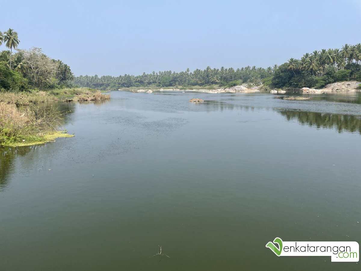 View of Then Pennai River near Agaram check dam [தென்பெண்ணை ஆறு, அகரம் தடுப்பு அணை அருகில்] 