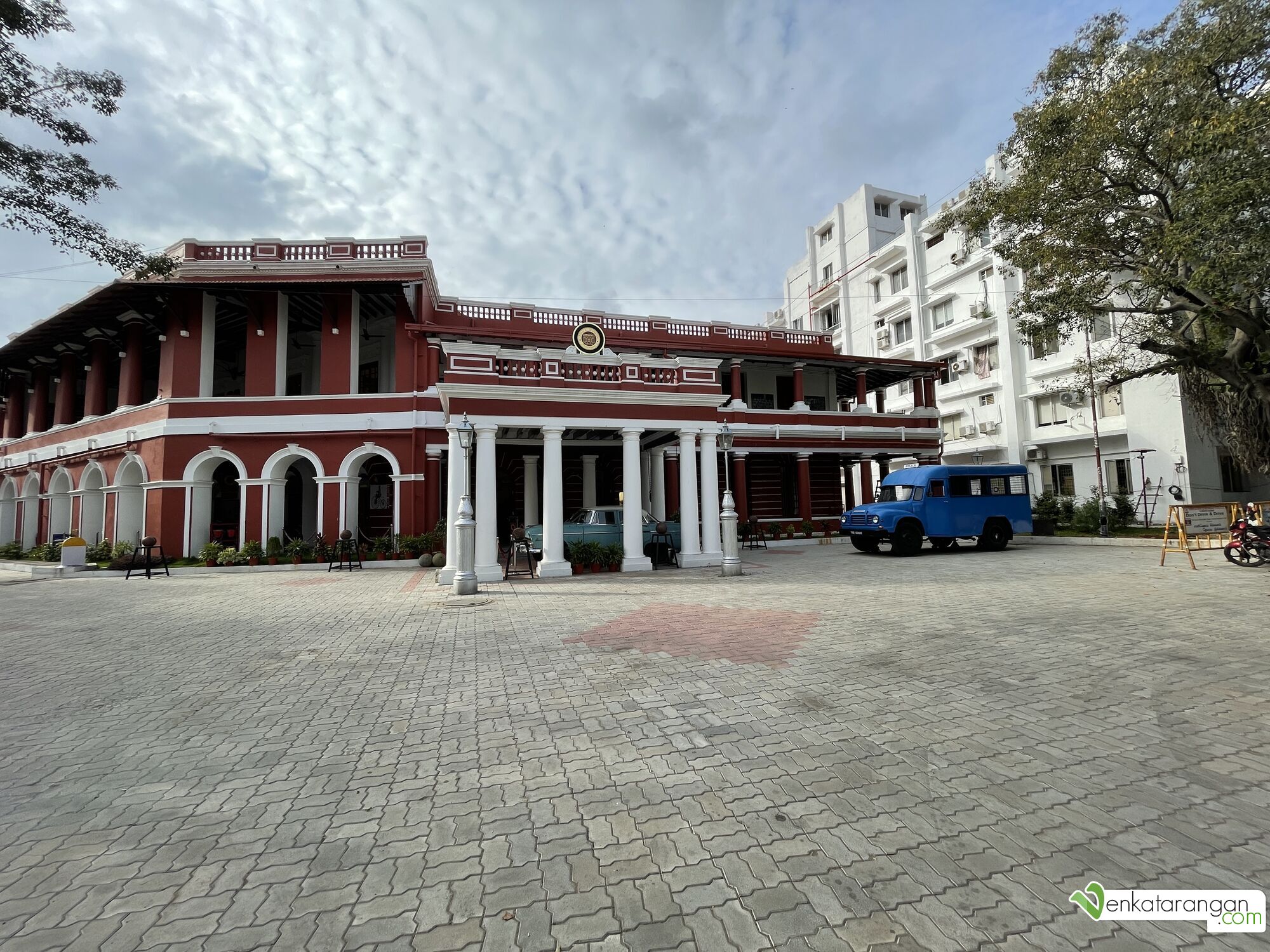 The imposing red building of erstwhile Madras Commissioner's Office