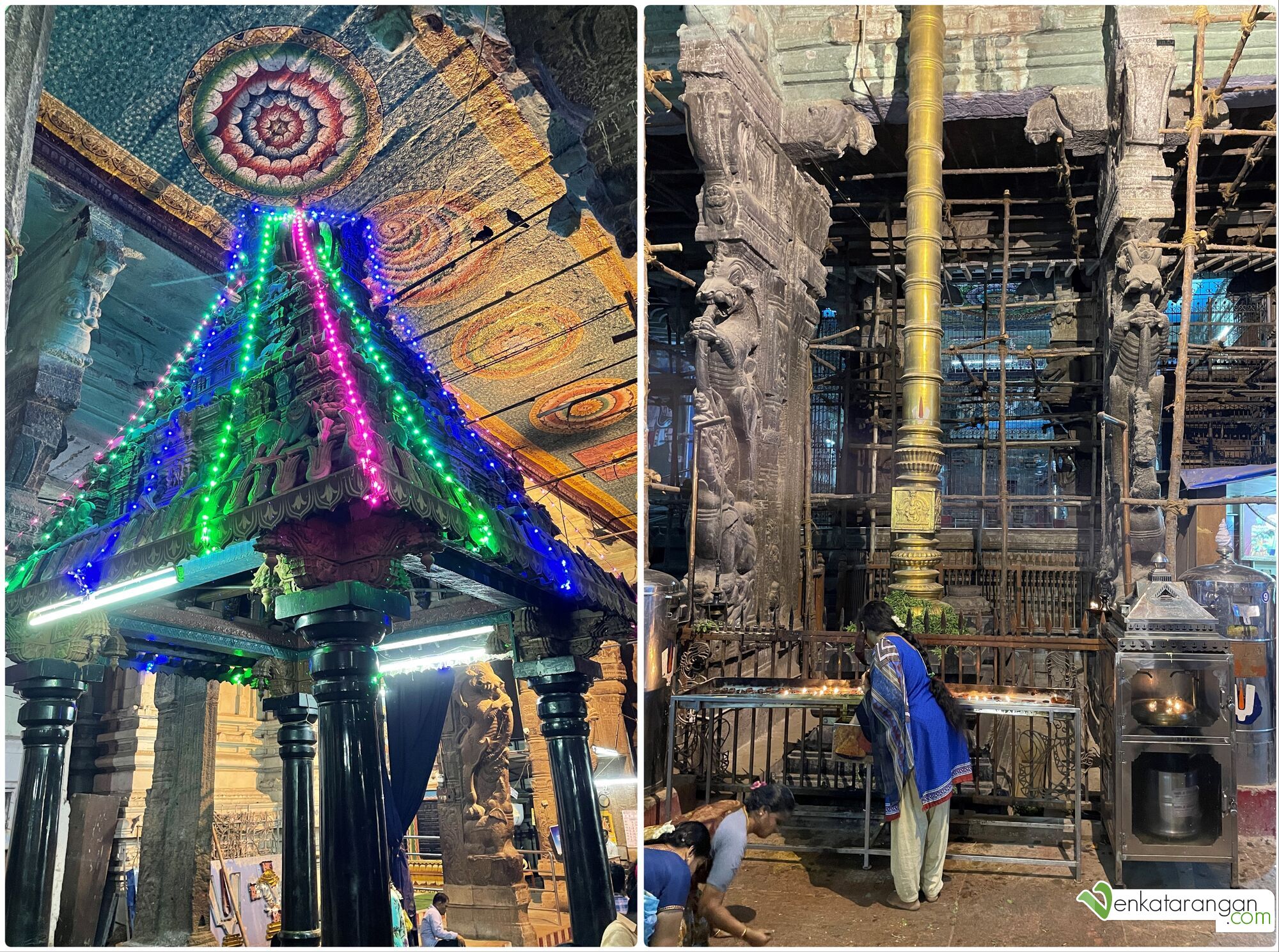 The Dhwajasthambam of Koodal Azhagar temple, Madurai
