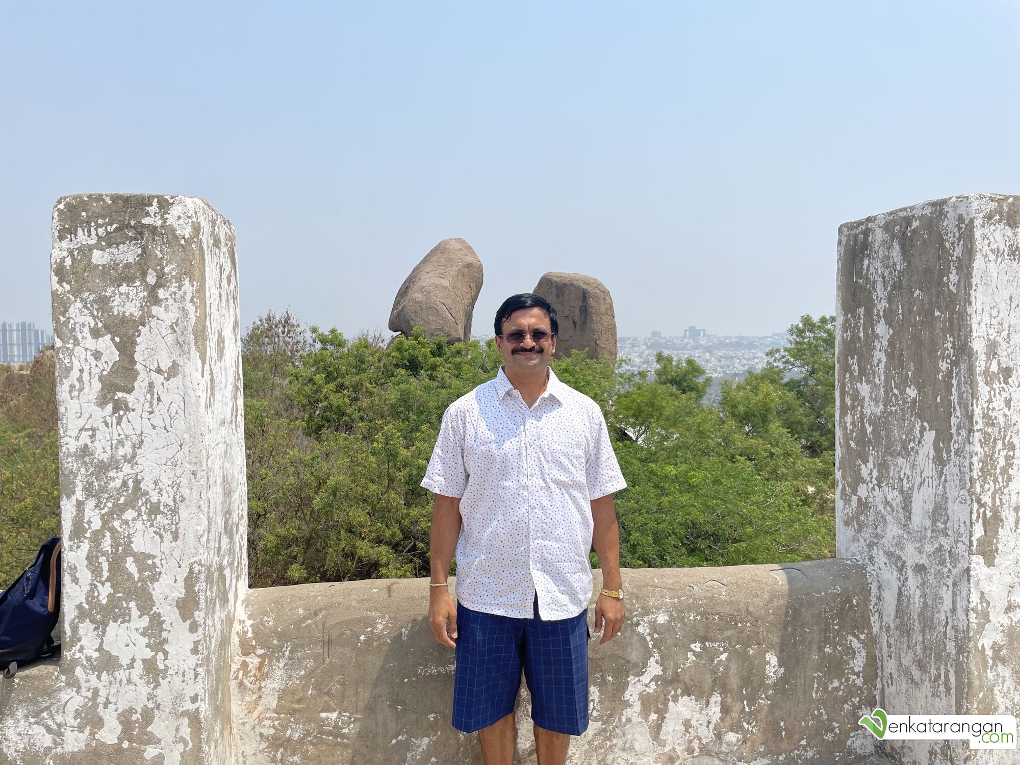 Venkatarangan Thirumalai in the open terrace in front of the darbar hall, Golconda Fort