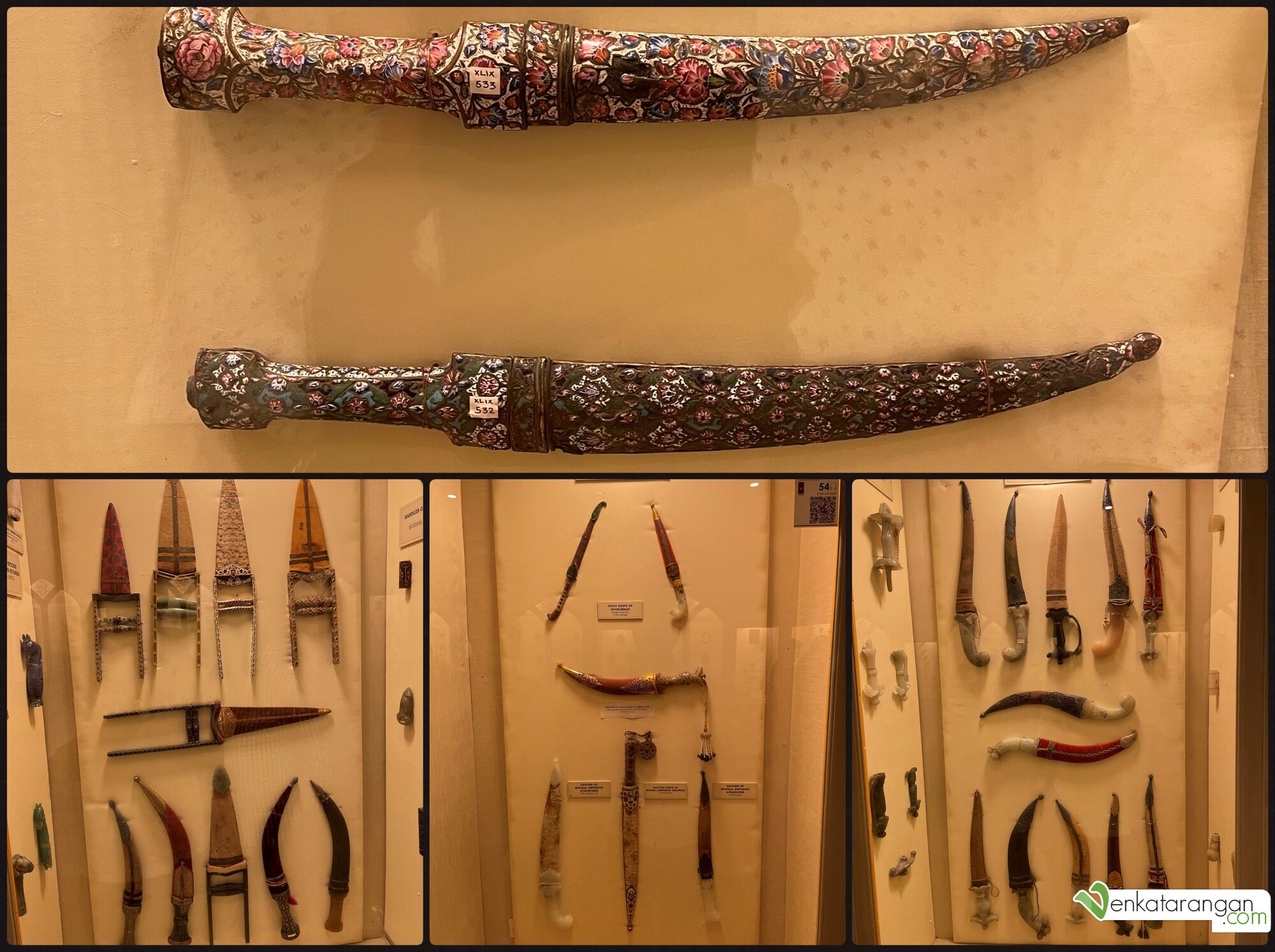 Decorative Daggers in Jade hilts, Mughal era daggers