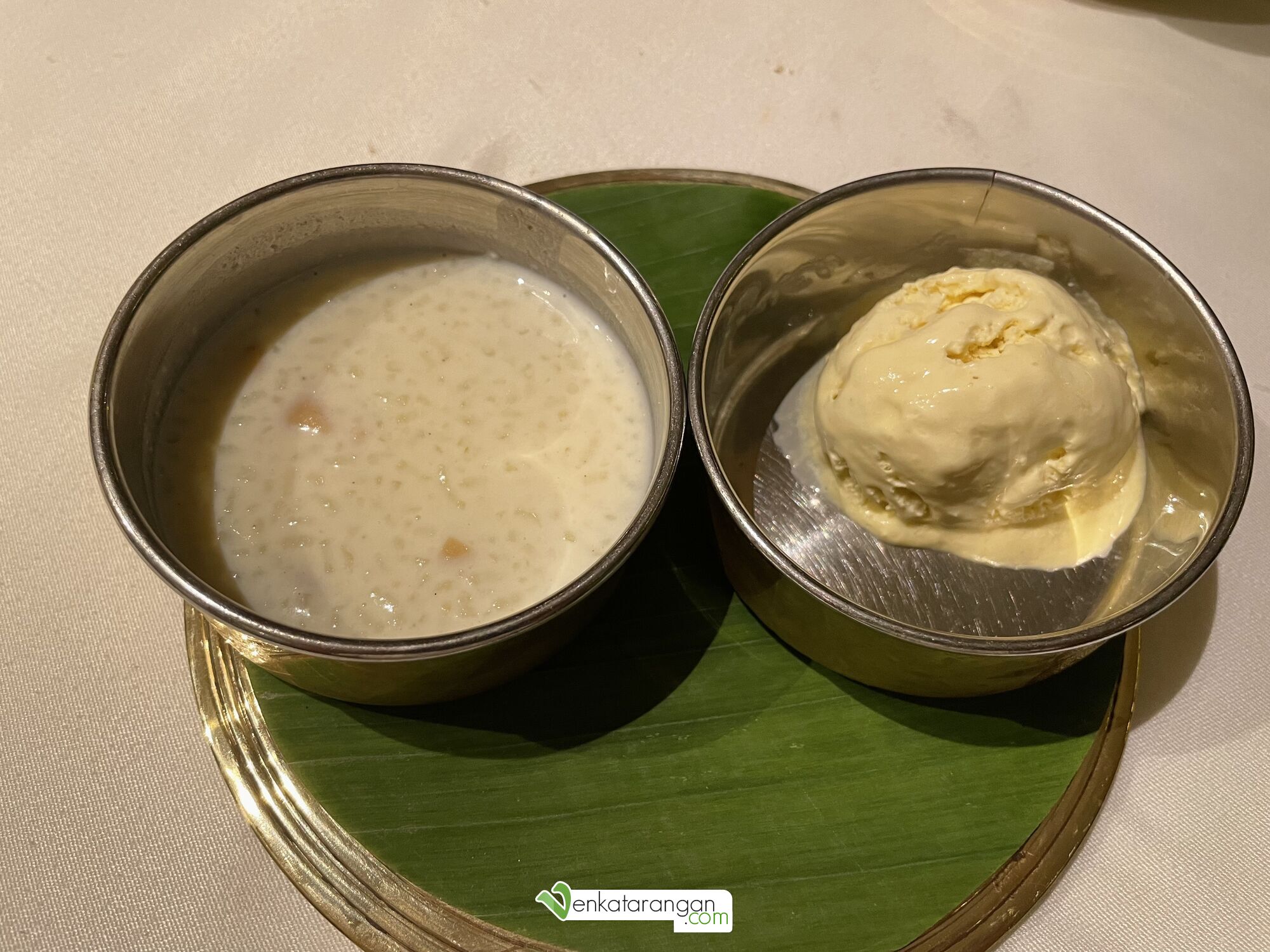Dessert – Milk Payasam and Three-Fruits Icecream