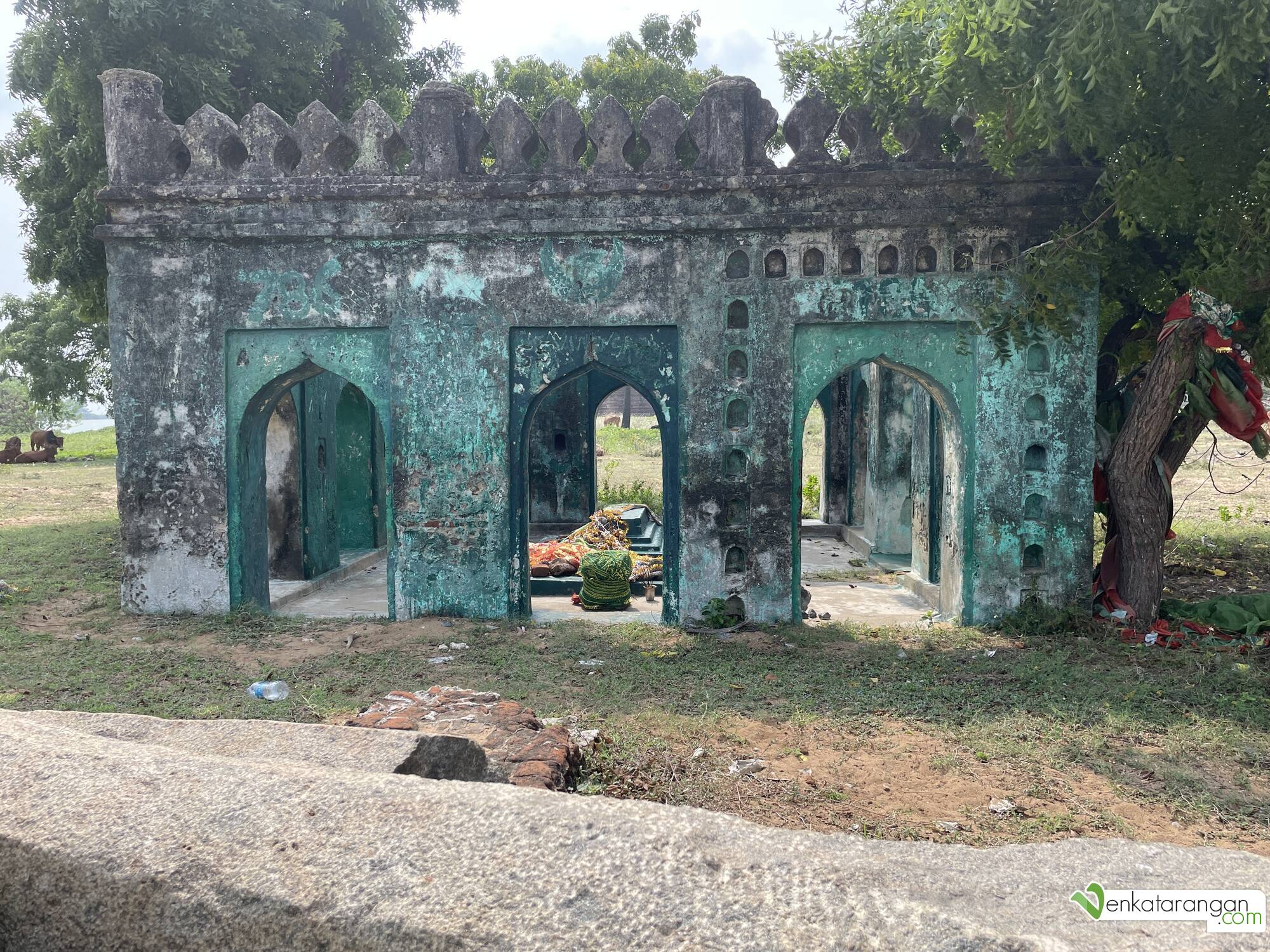A revered dargah inside the fort walls