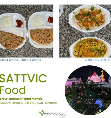 Sattvic food at ISKCON, Chennai