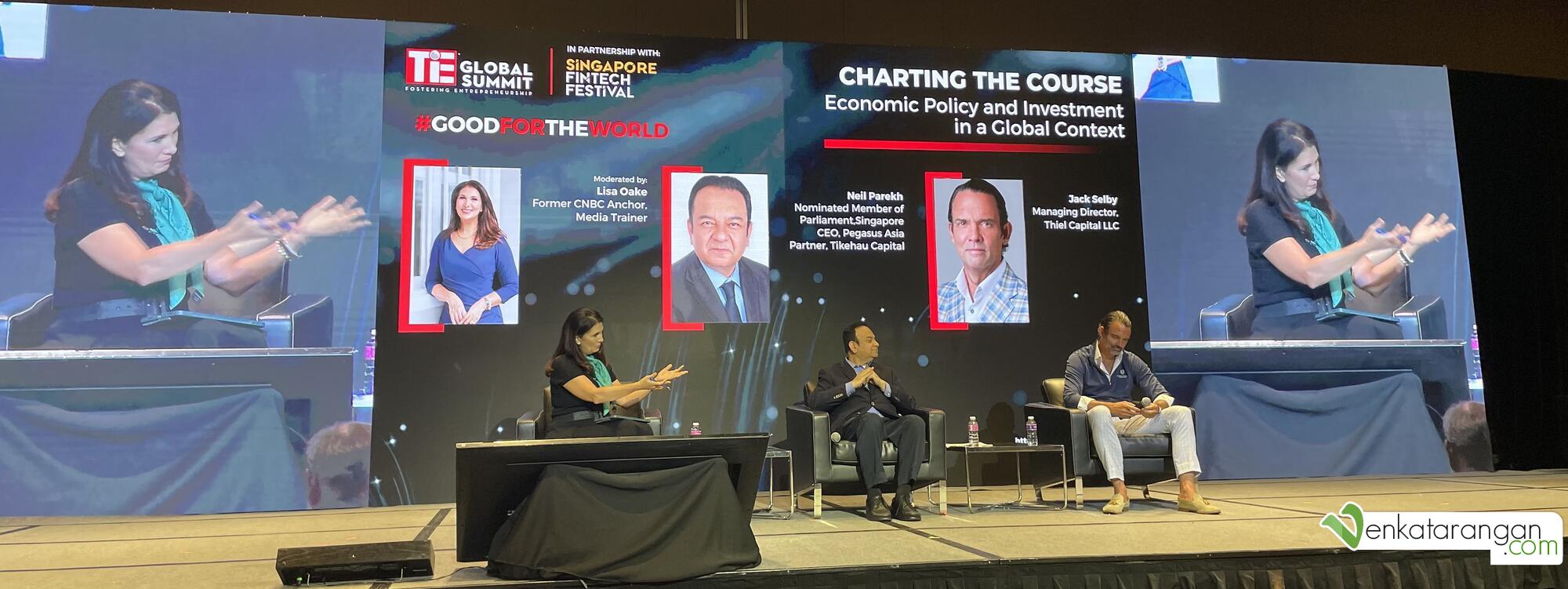 Lisa Oake in conversation with Neil Parekh, Member of Parliament Singapore and Jack Selby of Thiel Capital LLC
