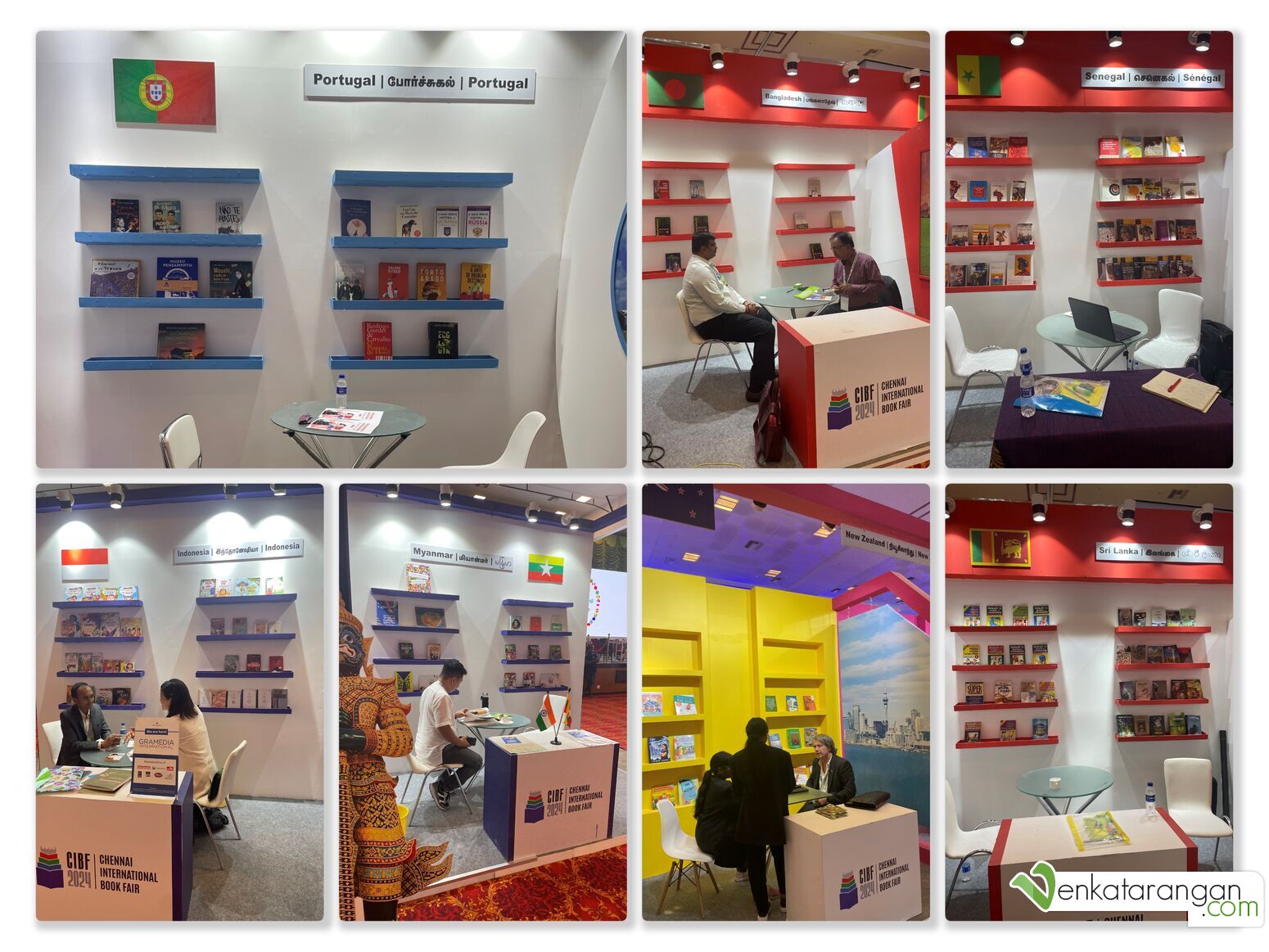 Chennai International Book Fair 2024 stalls - Portugal, Bangladesh, Senegal, Indonesia, Myanmar, New Zealand, Sri Lanka
