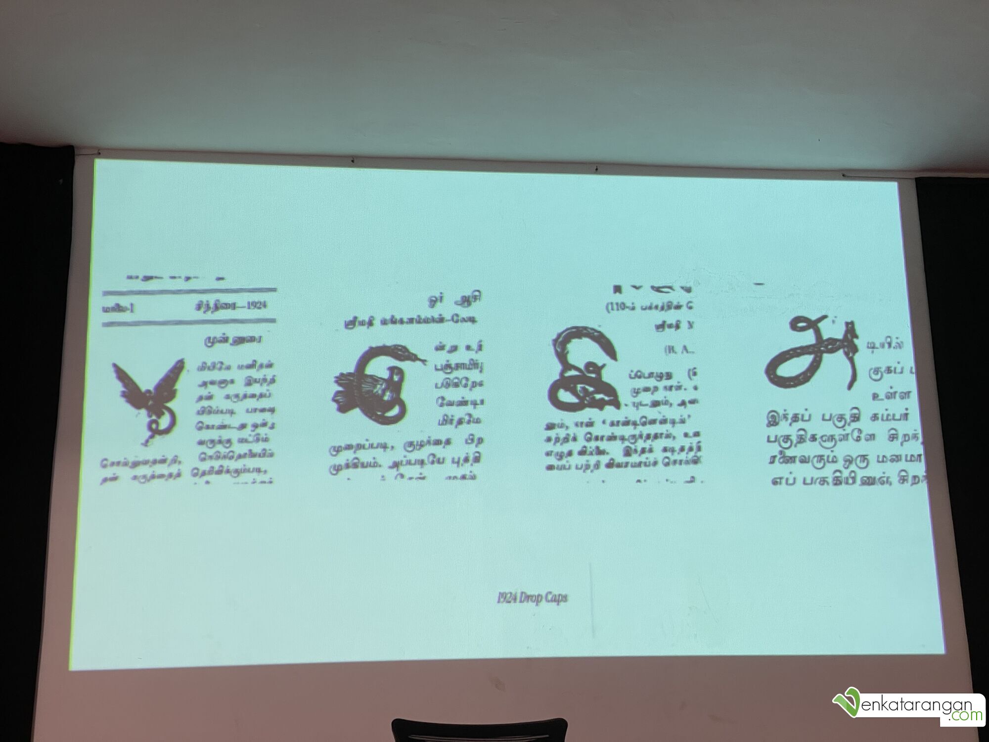 Mr. Tharique Azeez - Drawing of images in place of glyphs for Drop case text