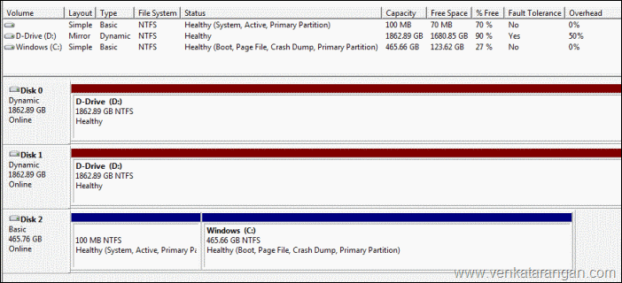 Windows 7 Disk Mirroring