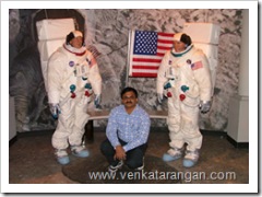 Venkatarangan with NASA Astronauts in Las Vegas Madame Tusads