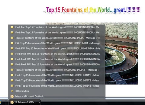 12 times forwarded email on an useless topic