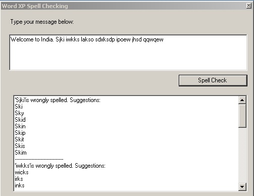 Figure 2: The MS Word Spell Checker at work