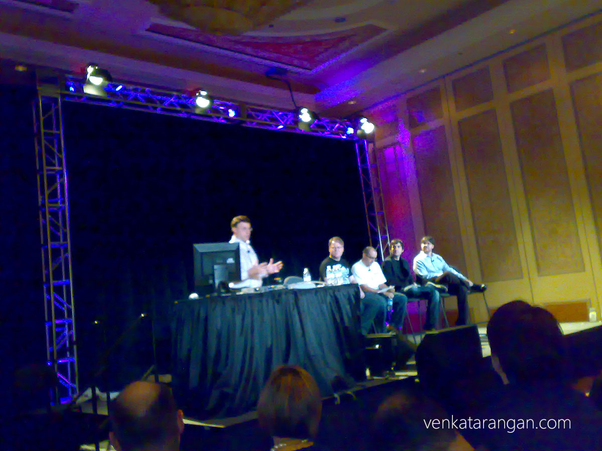 (From Left to Right) Don Dodge, Kimbal Musk, Robert Scoble, Dave McClure, Kevin Rose, Ryan McIntyre 